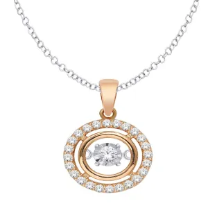 10K Rose Gold 1/5 Ct.Tw. Moving Diamond Fashion Pendant