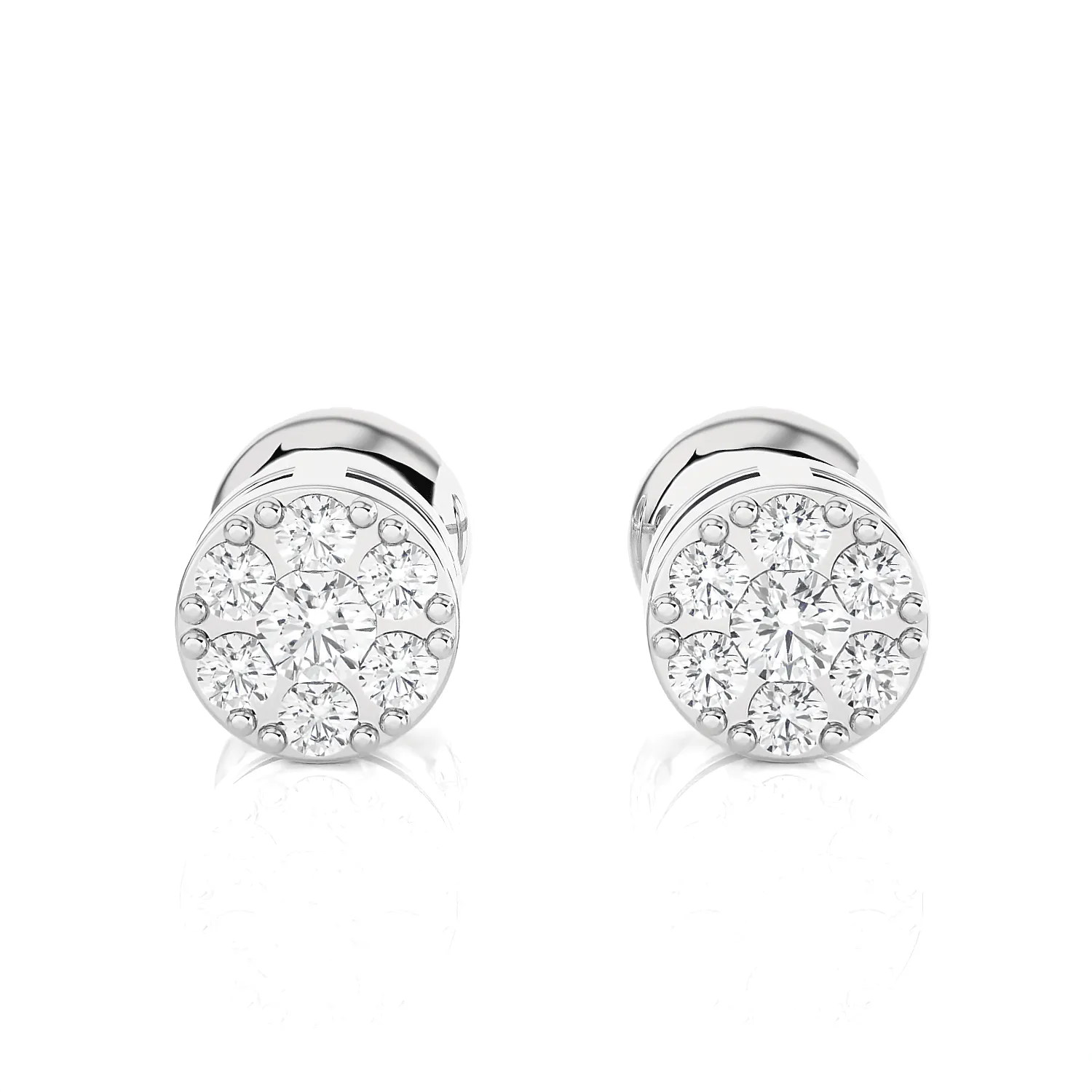 1/6 ctw Round Lab Grown Diamond Halo Stud Earrings