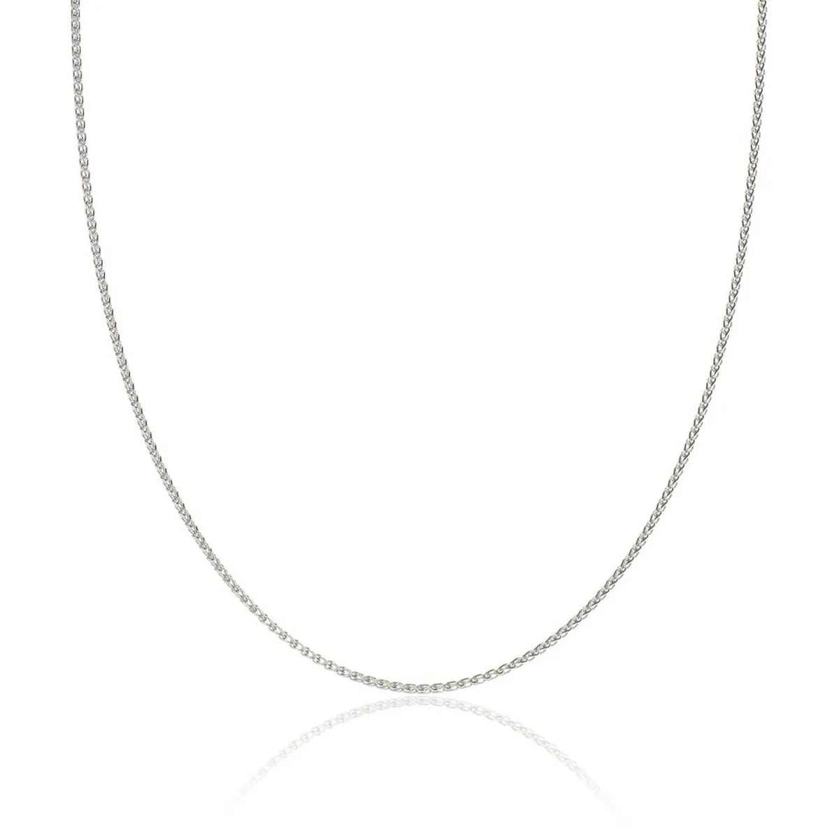 18ct White Gold 1mm Spiga Chain