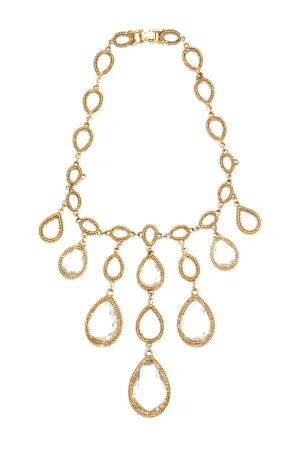 1960s Goldette Chandelier Bijoux Drop Necklace