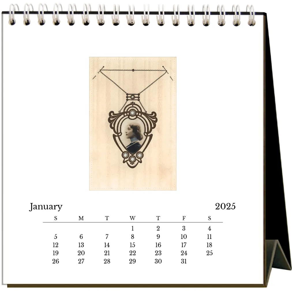 2025 Jewelry Easel Desk Calendar