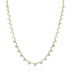 3 Prong Diamond Necklace