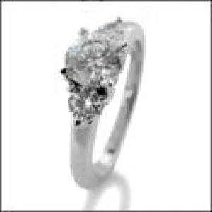 3 Stone 1.75 Ct 3 Round in Prongs Cubic Zirconia Cz Ring