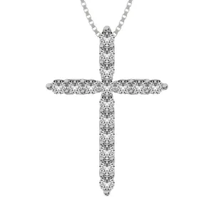 4 Prong Diamond 1/2 Ct.Tw. Cross Pendant