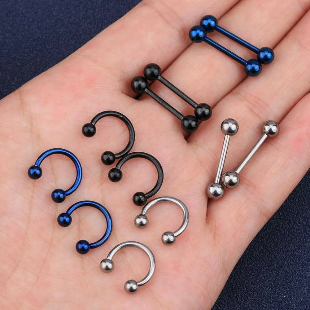 4PCS 14G Titanium Nipple Rings Nipple barbell Piercing