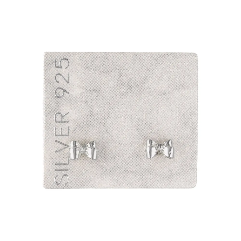 925 Silver Double Bow Studs