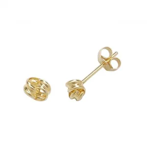 9ct Elegant Gold Knot Studs Earrings ES350