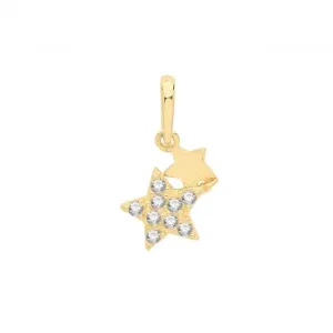 9ct Yellow Gold Zirconia Star Charm PN1144