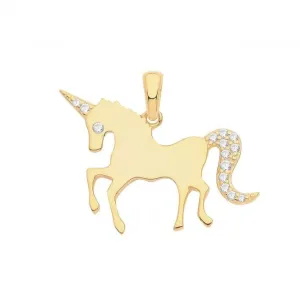 Acotis Silver Charm Gold Plated Unicorn G61087GP