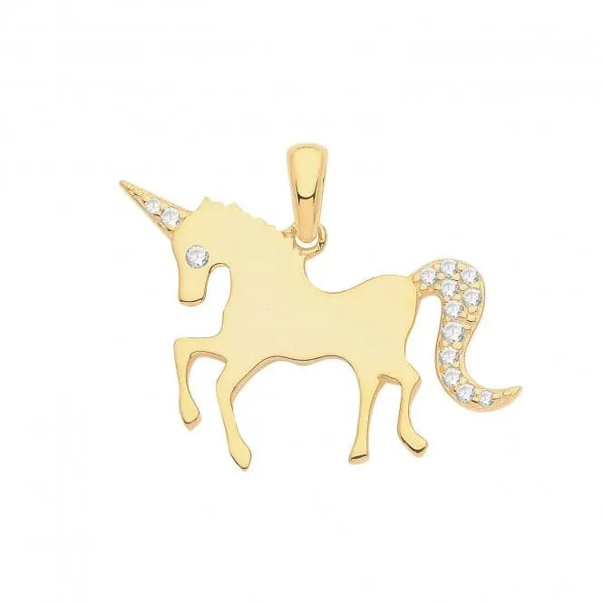 Acotis Silver Charm Gold Plated Unicorn G61087GP