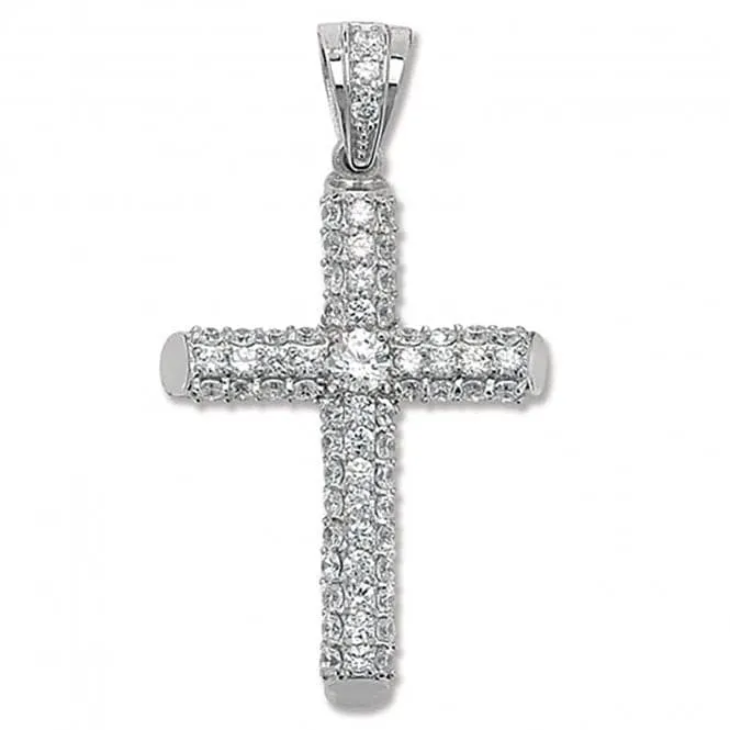 Acotis Silver Pendant Zirconia Cross G6233