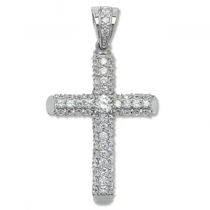 Acotis Silver Pendant Zirconia Cross G6233