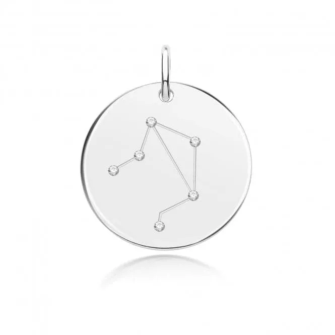 Acotis Silver Zodiac Rhodium Constellation Libra G61101