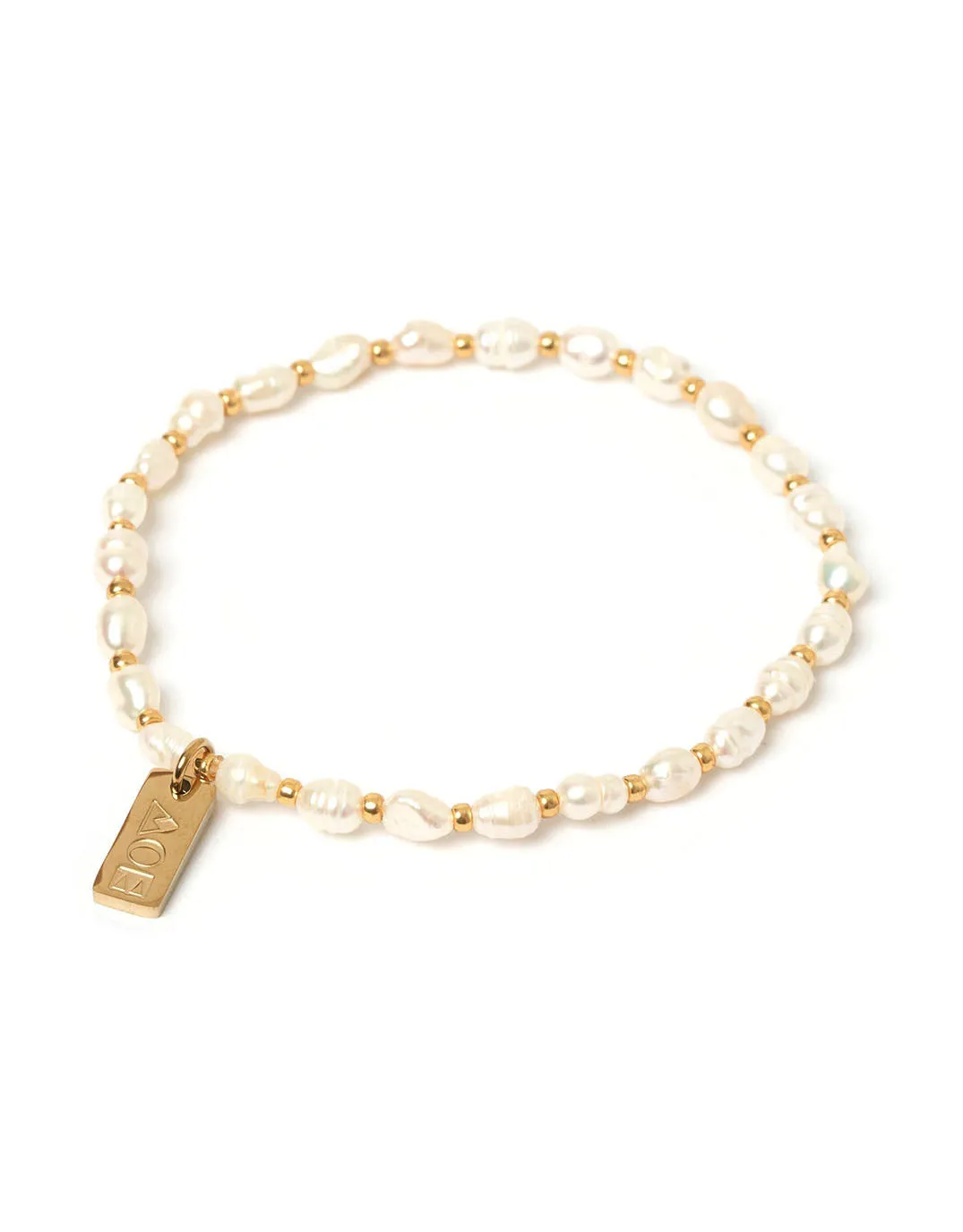 Amber Bracelet - Pearl/Gold