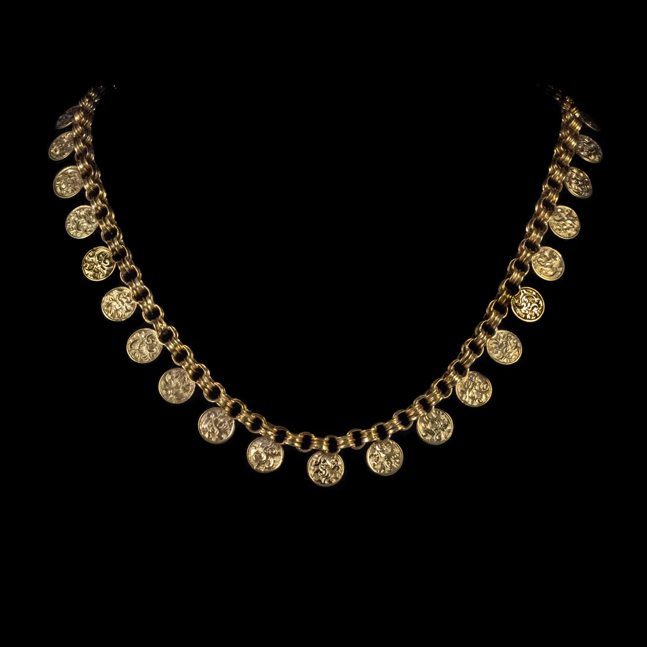 Antique Victorian Collar Necklace 18Ct Gold Silver Circa 1900