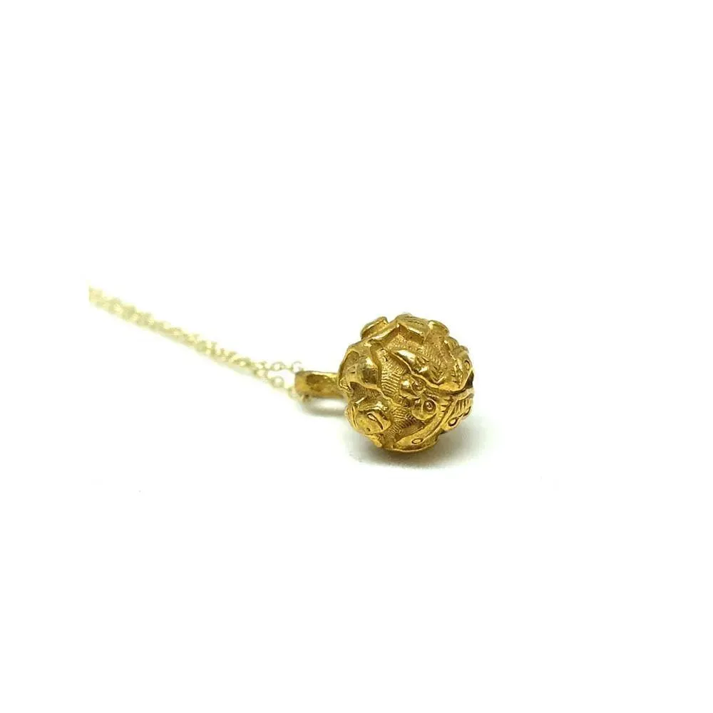 Antique Victorian Japanese Gold Button Necklace