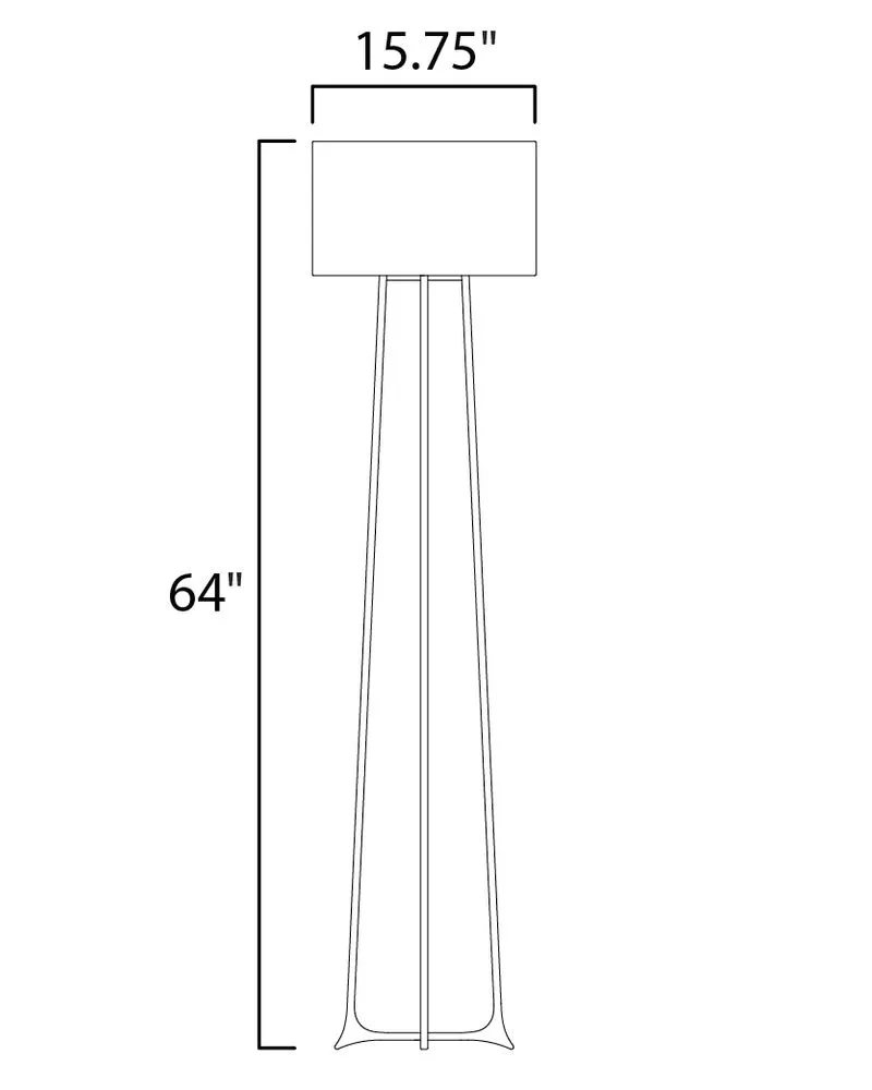 Anvil 64" Floor Lamp in Natural Iron