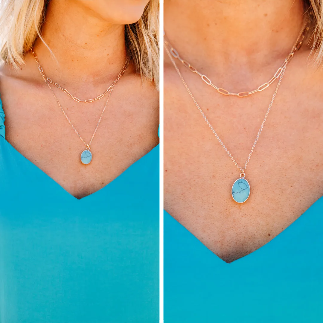 Better This Way Turquoise Blue Layered Necklace