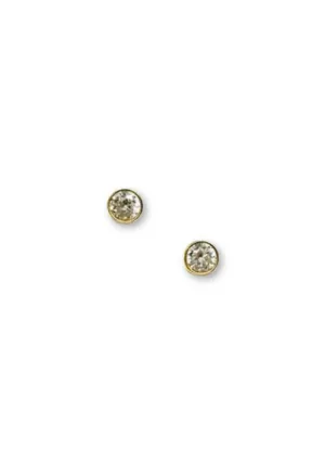 Bezel Stud Earrings