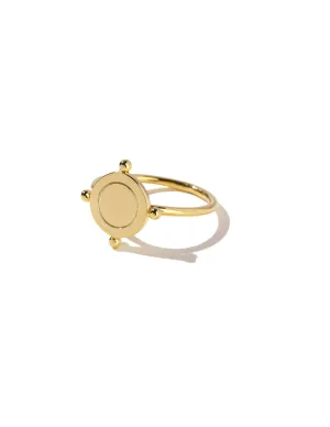 Blind Compass ring <br>Solid gold