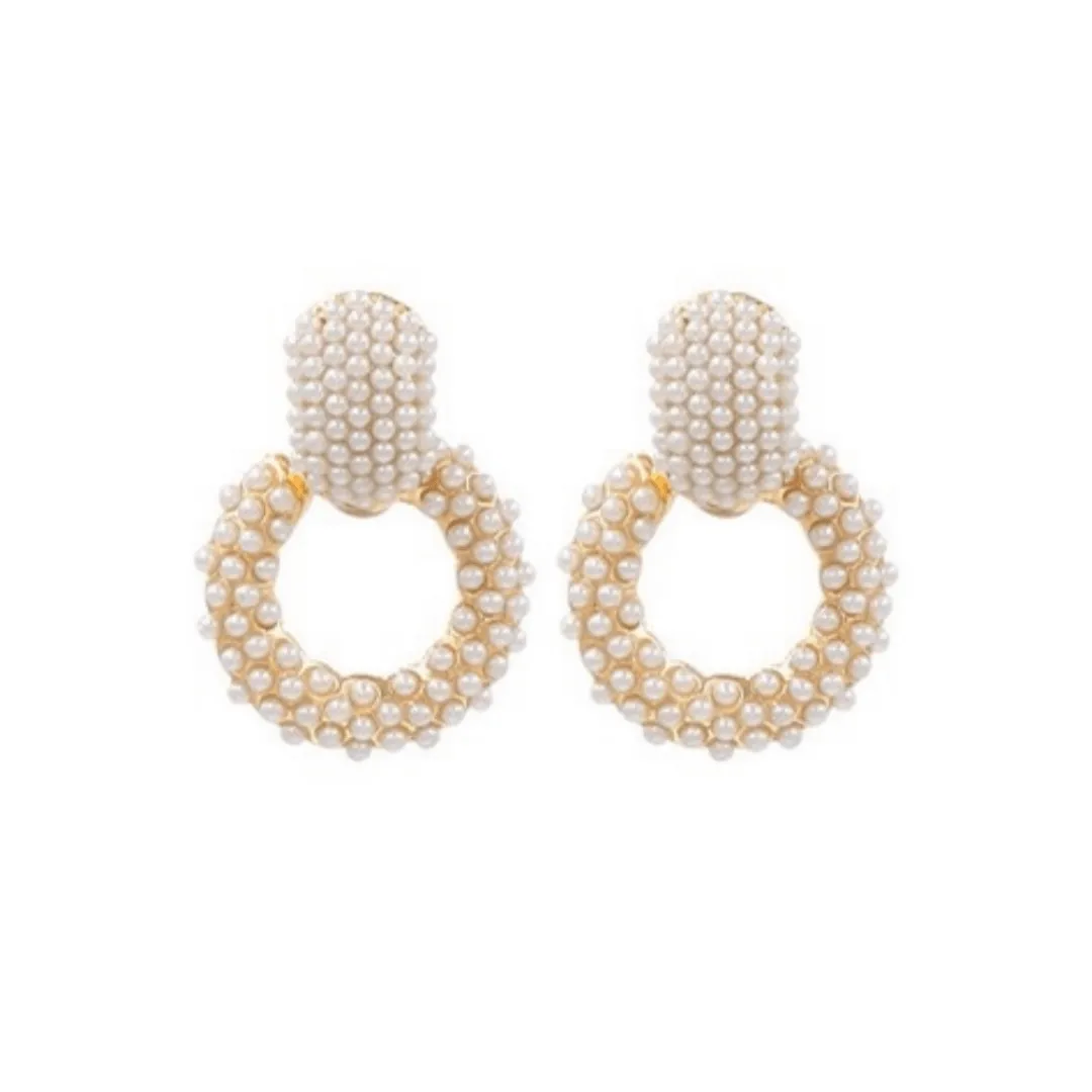 Bridal Circle Pearl Earring