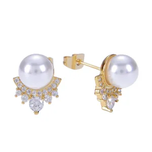 Bridal Jewelled Pearl Stud