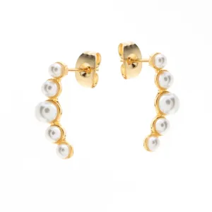 Bridal Pearl Bar Stud