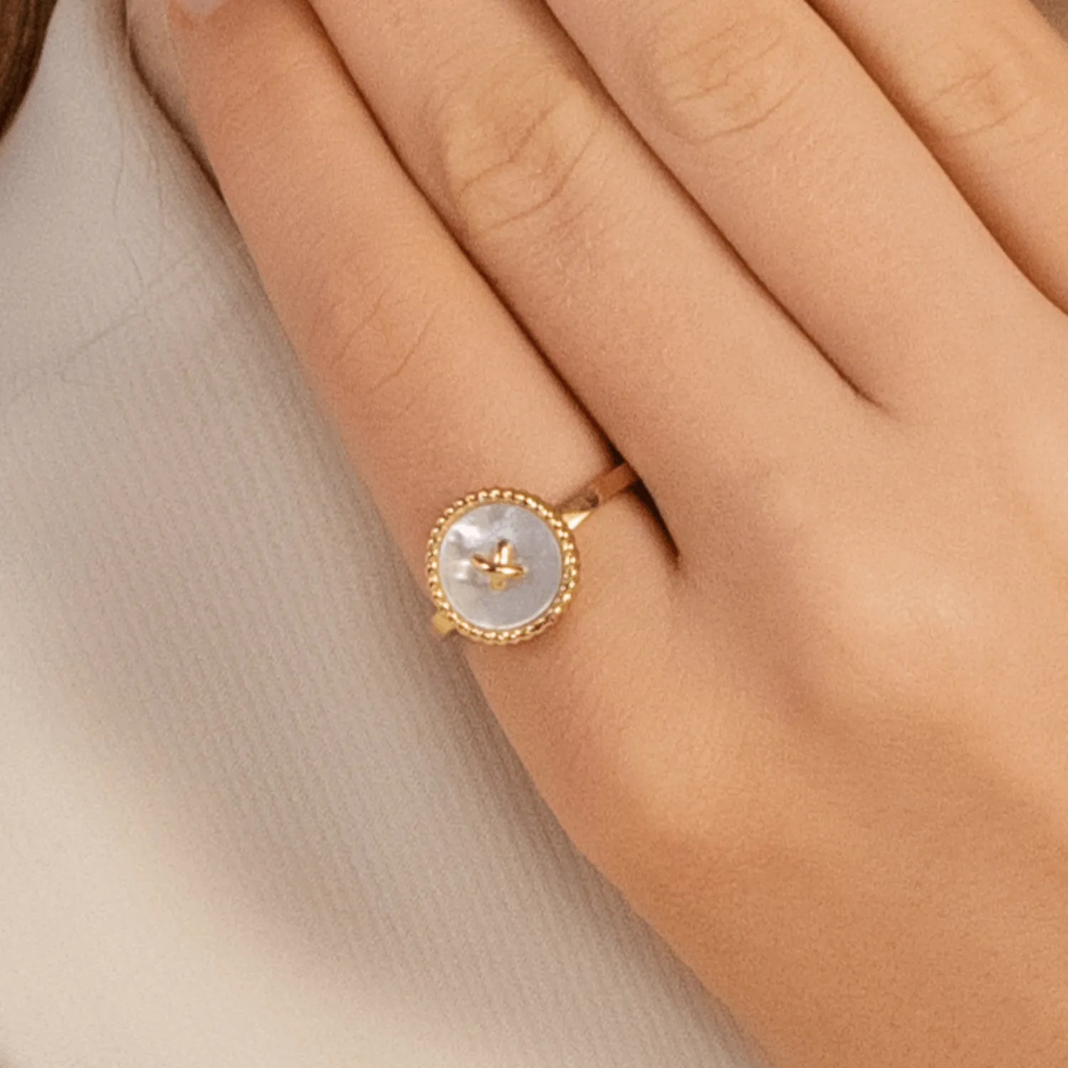 Button Statement Ring