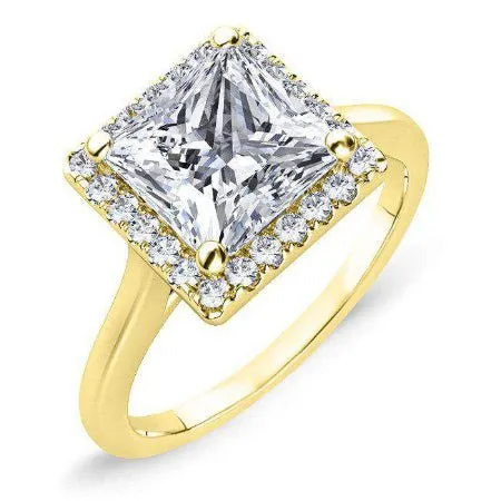 Callalily - Princess Moissanite Engagement Ring