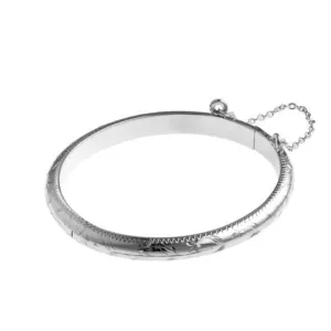 Carrs Silver Christening Bangle PNJ044