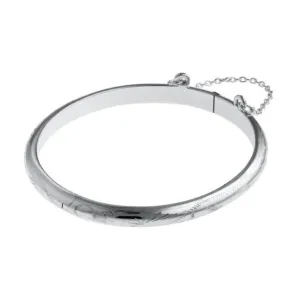 Carrs Silver Christening Bangle PNJ045