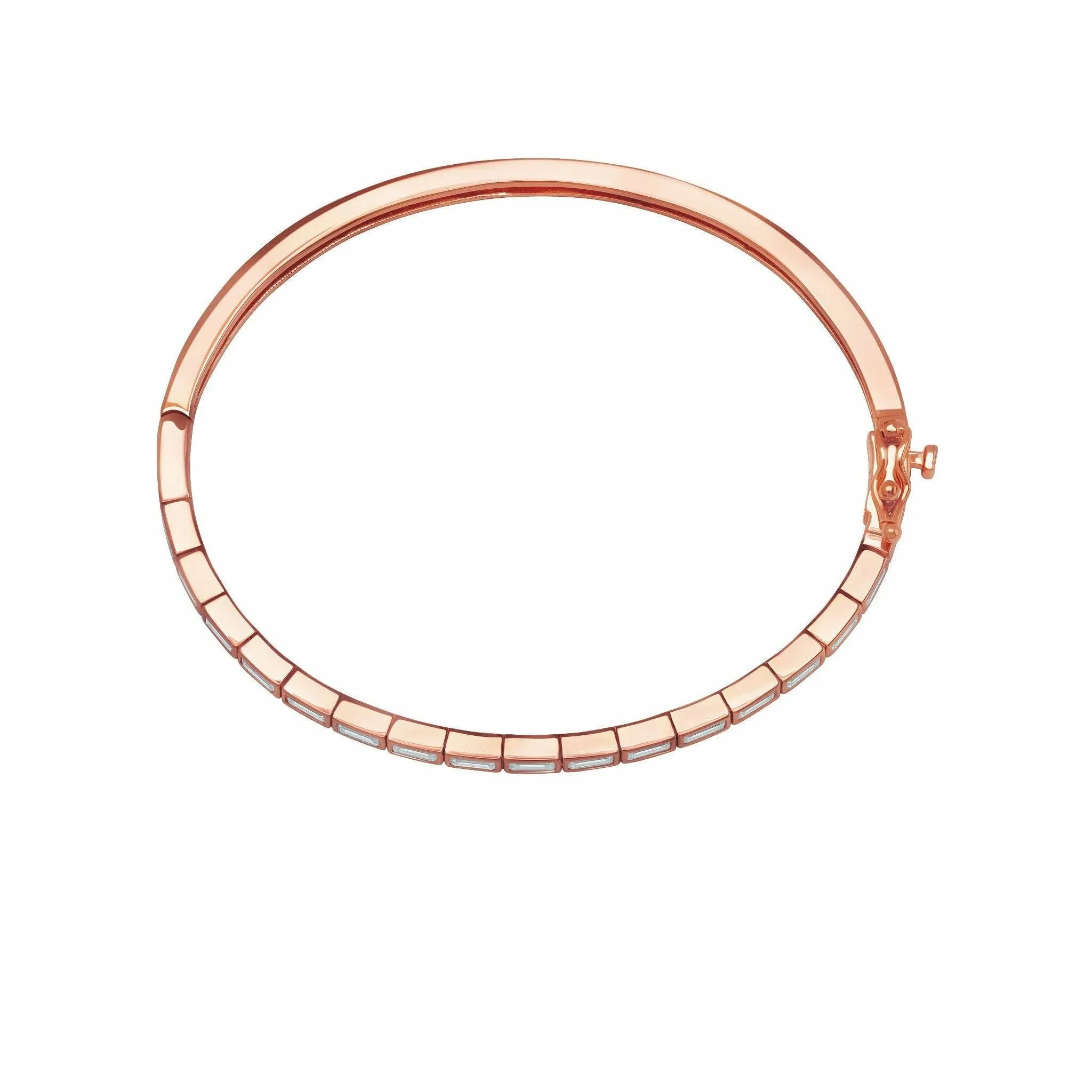 CRISLU Prism II Bangle finished in Pure Platinum/Gold or Rose Gold