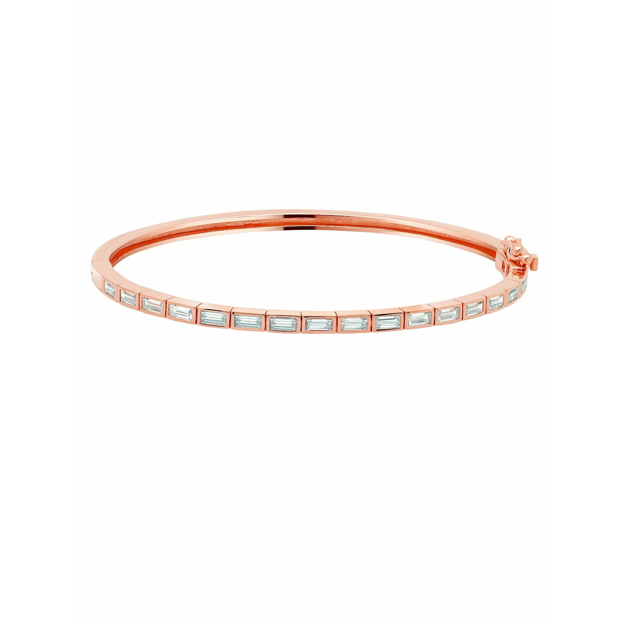 CRISLU Prism II Bangle finished in Pure Platinum/Gold or Rose Gold