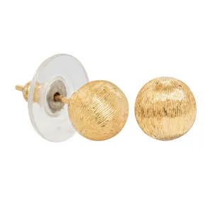 Deja Vu 18ct Yellow Gold Ball Stud Earrings