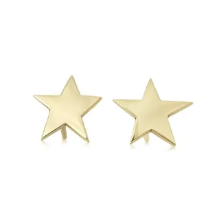 Delicate 9ct Gold Star Stud Earrings (Yellow or Rose Gold)