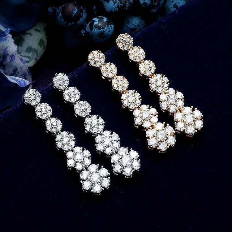 Delicate AAAA  Quality Cubic Zirconia Necklace Earrings Ring And Bracelet Bridal Jewelry Set