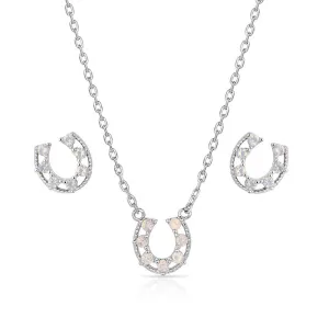 DELICATE GLAMOUR HORSESHOE SET