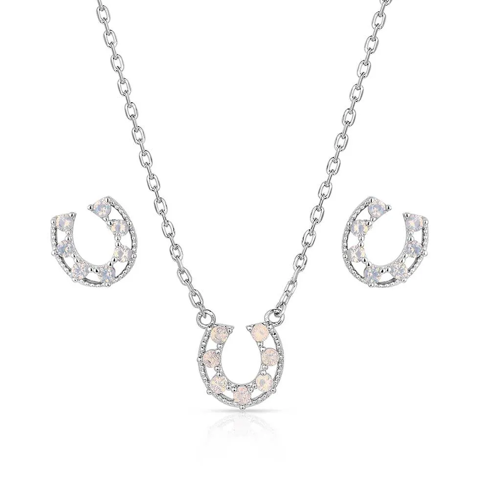 DELICATE GLAMOUR HORSESHOE SET