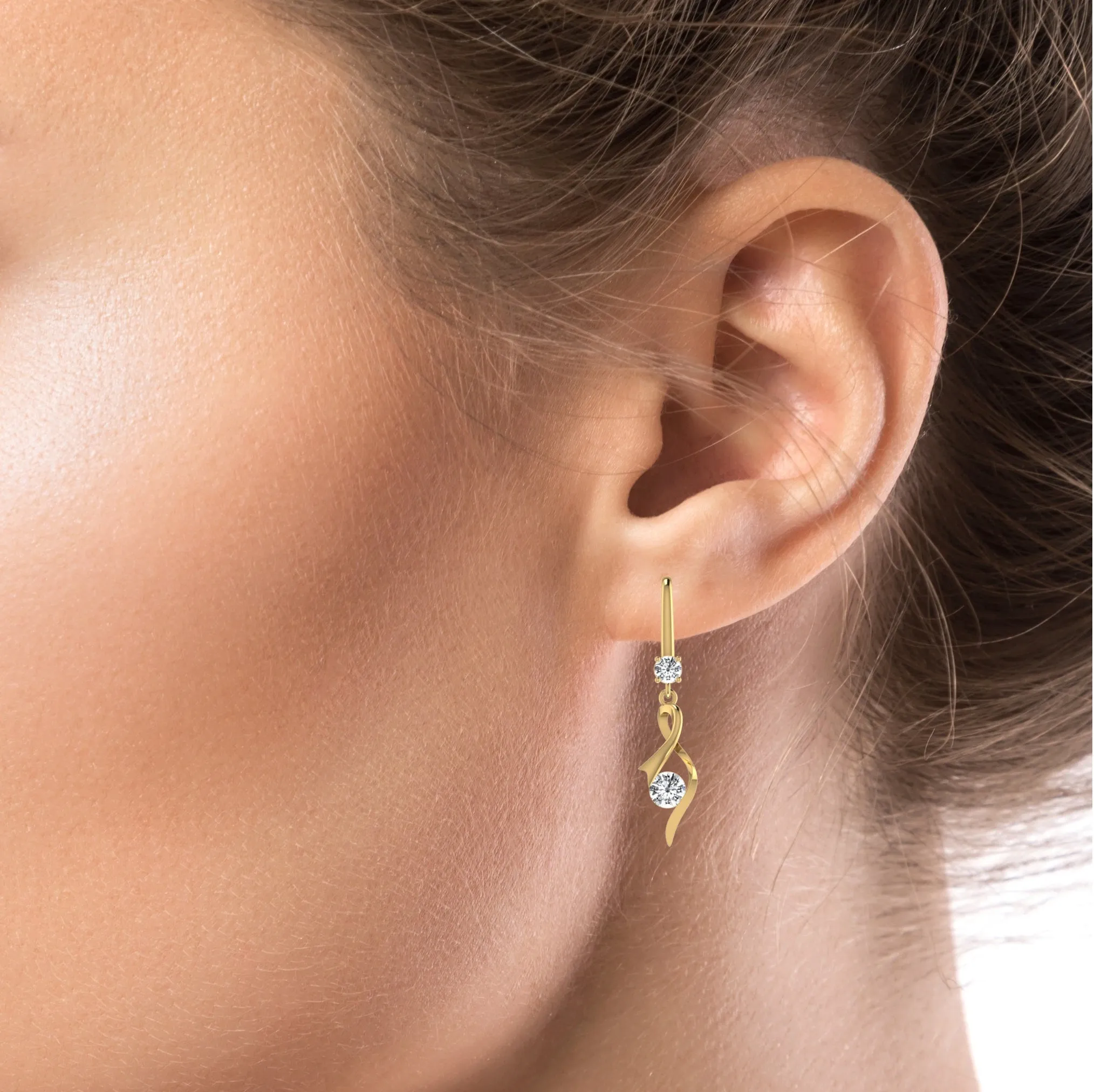 Delicate Lab Diamond Drop Earring