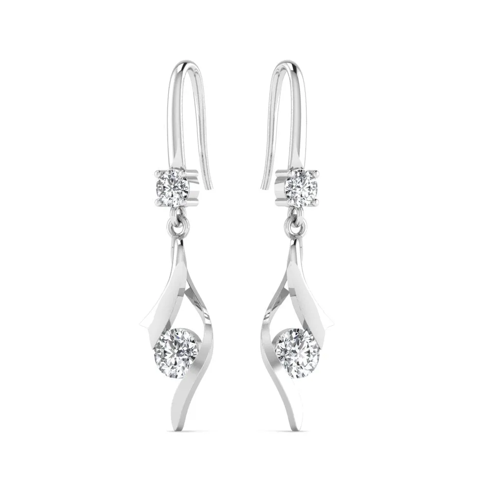 Delicate Lab Diamond Drop Earring