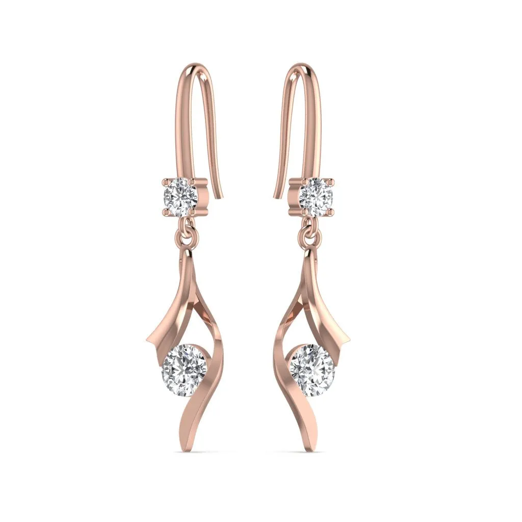 Delicate Lab Diamond Drop Earring