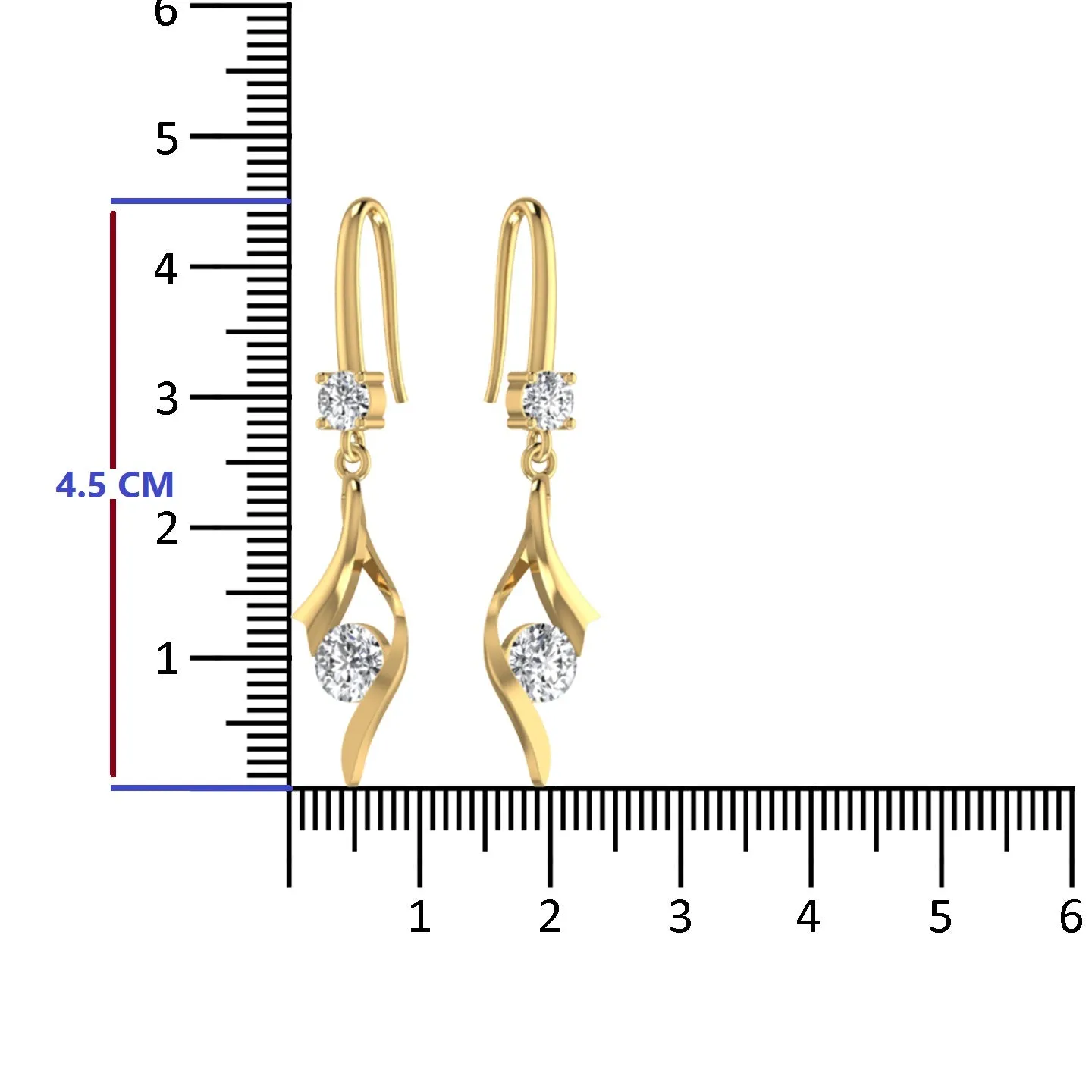 Delicate Lab Diamond Drop Earring