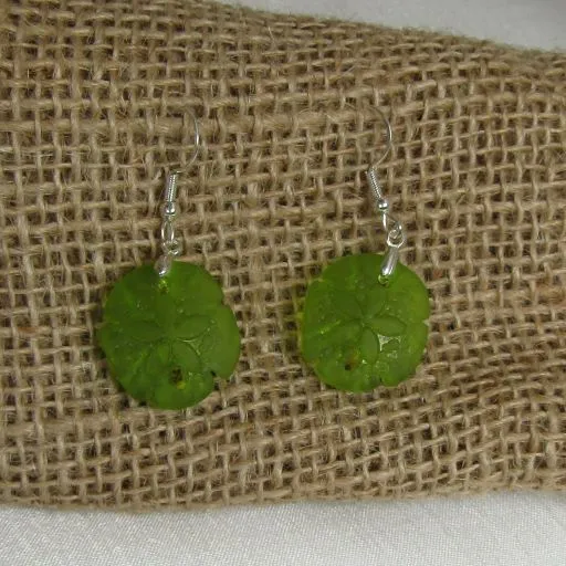 Delicate Sand Dollar Sea Glass Drop Earrings