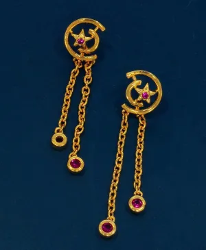 Delicate Stone Studded Hanging Earring