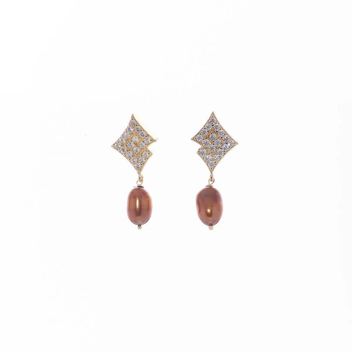 Delicate Stone Studded Pearl Hanging Earring