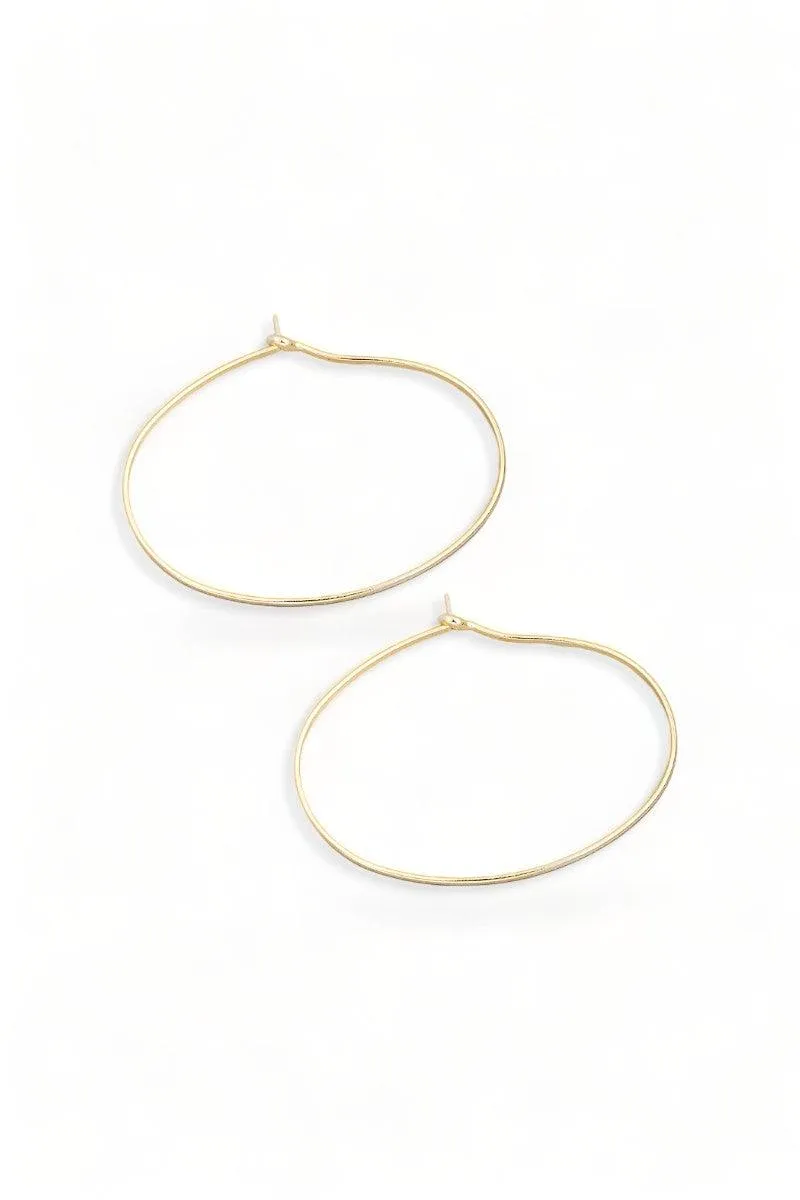 Delicate Thin Wire Dainty Hoop Earrings