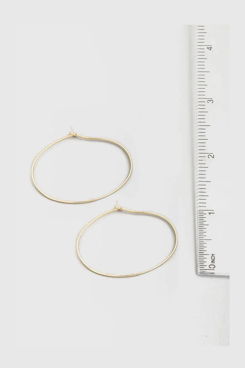 Delicate Thin Wire Dainty Hoop Earrings