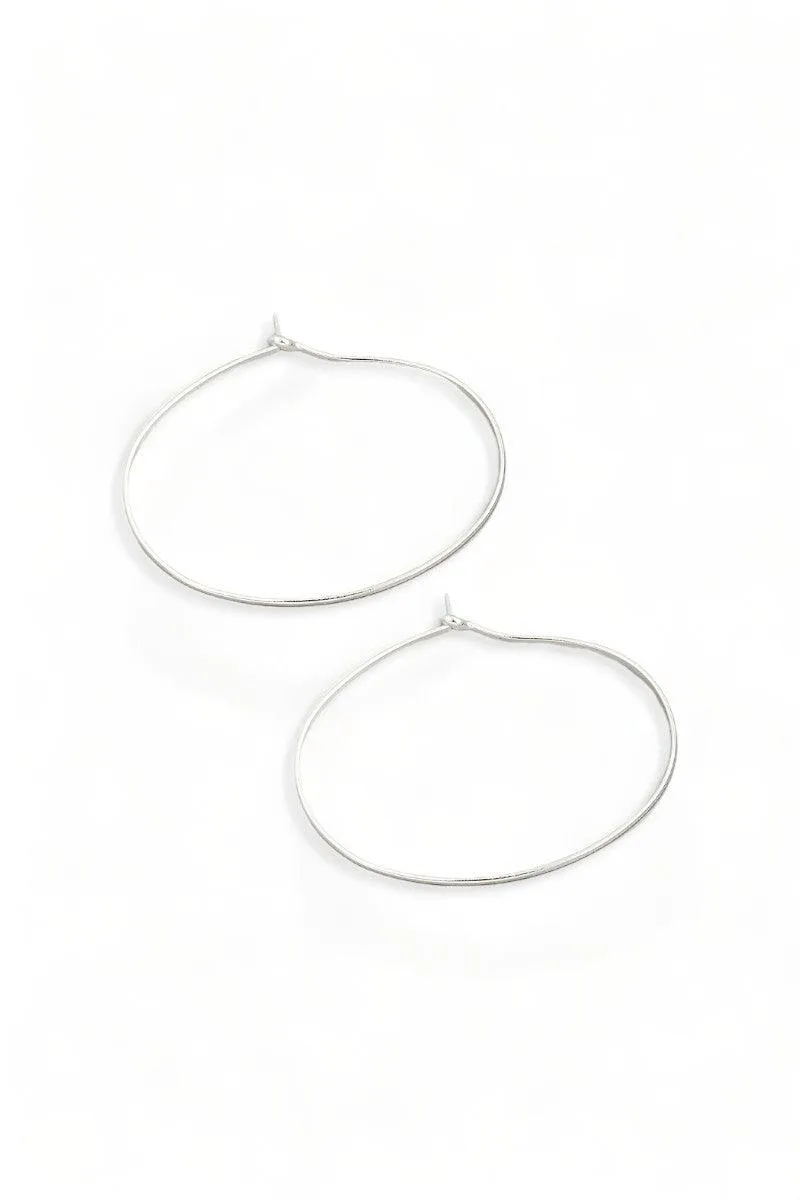 Delicate Thin Wire Dainty Hoop Earrings