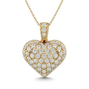 Diamond 1 ct tw Heart Pendant in 10K Yellow Gold