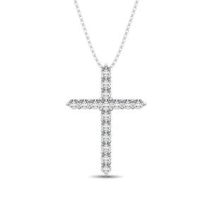 Diamond 1 Ct.Tw. Cross Pendant in 14K White Gold